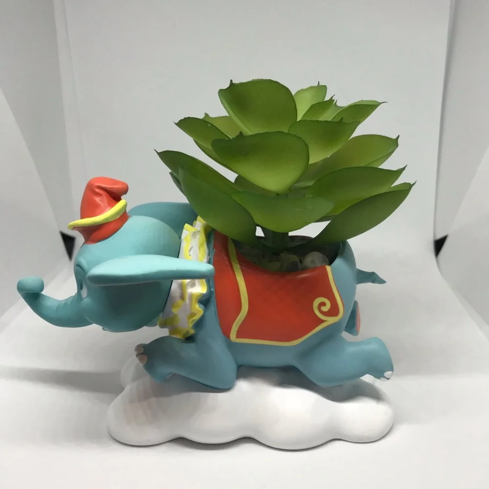 Disney Parks Dumbo The Flying Elephant Artificial Succulent Planter Figure